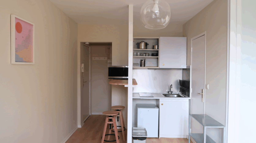 Studio meublé rue de Paris